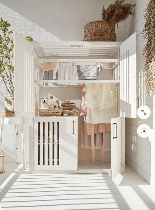 armoire blanche seche linge