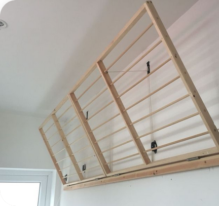 grand cadre mural pour secher le linge