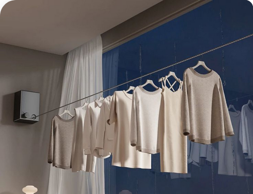 boitier de corde a linge retractable